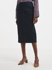 JD Williams Smart Denim Pencil Skirt - Imaginea 3 din 4