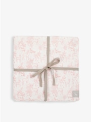 The Little Tailor Pink Muslin 100% Cotton Baby Blanket - Image 1 of 3
