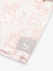 The Little Tailor Pink Muslin 100% Cotton Baby Blanket - Image 2 of 3
