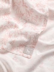 The Little Tailor Pink Muslin 100% Cotton Baby Blanket - Image 3 of 3