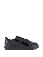 Kickers Black Junior Tovni Lacer Patent Leather Shoes - Image 1 of 5