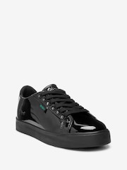 Kickers Black Junior Tovni Lacer Patent Leather Shoes - Image 2 of 5