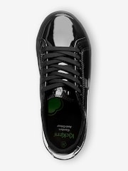 Kickers Black Junior Tovni Lacer Patent Leather Shoes - Image 4 of 5