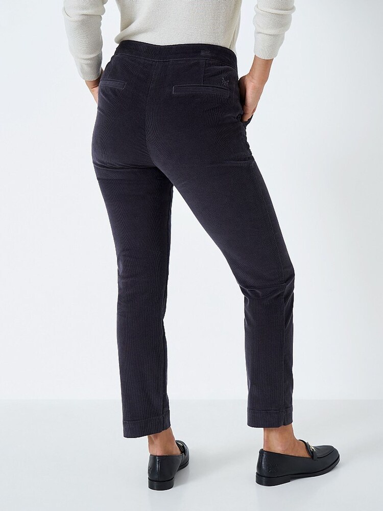 Crew Clothing Company Red Textured Cotton Regular Formal Trousers - Image 2 of 4