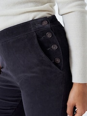 Crew Clothing Company Red Textured Cotton Regular Formal Trousers - Image 4 of 4