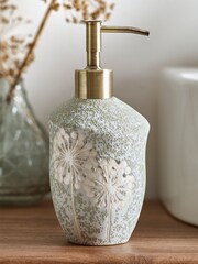 Green Sage Floral Soap Dispenser - Image 2 of 3