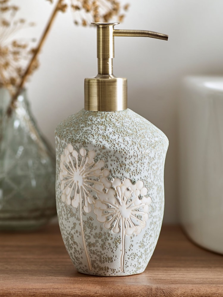 Green Sage Floral Soap Dispenser - Image 2 of 3
