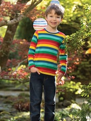 Frugi Rainbow Organic Cotton Long Sleeve Rainbow Top - Image 1 of 3