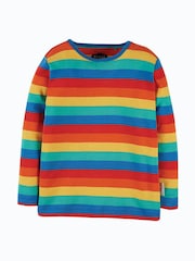 Frugi Rainbow Organic Cotton Long Sleeve Rainbow Top - Image 2 of 3