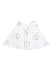 aden + anais Pink Baby Essentials Bunnies 100% Cotton Muslin Burpy Bib - Image 4 of 5