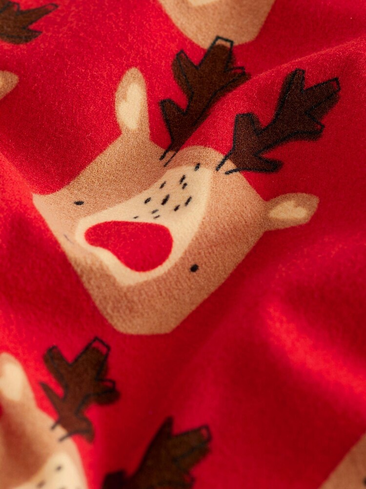 Red Reindeer Matching Family Womens Cosy Pyjamas - Image 8 of 8