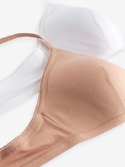 Nude/White First Bra Light Pad Non Wire Bras 2 Pack - Image 8 of 8