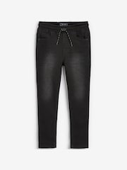Black Skinny Fit Stretch Elasticated Waist Jeans (3-16yrs) - Image 1 of 3