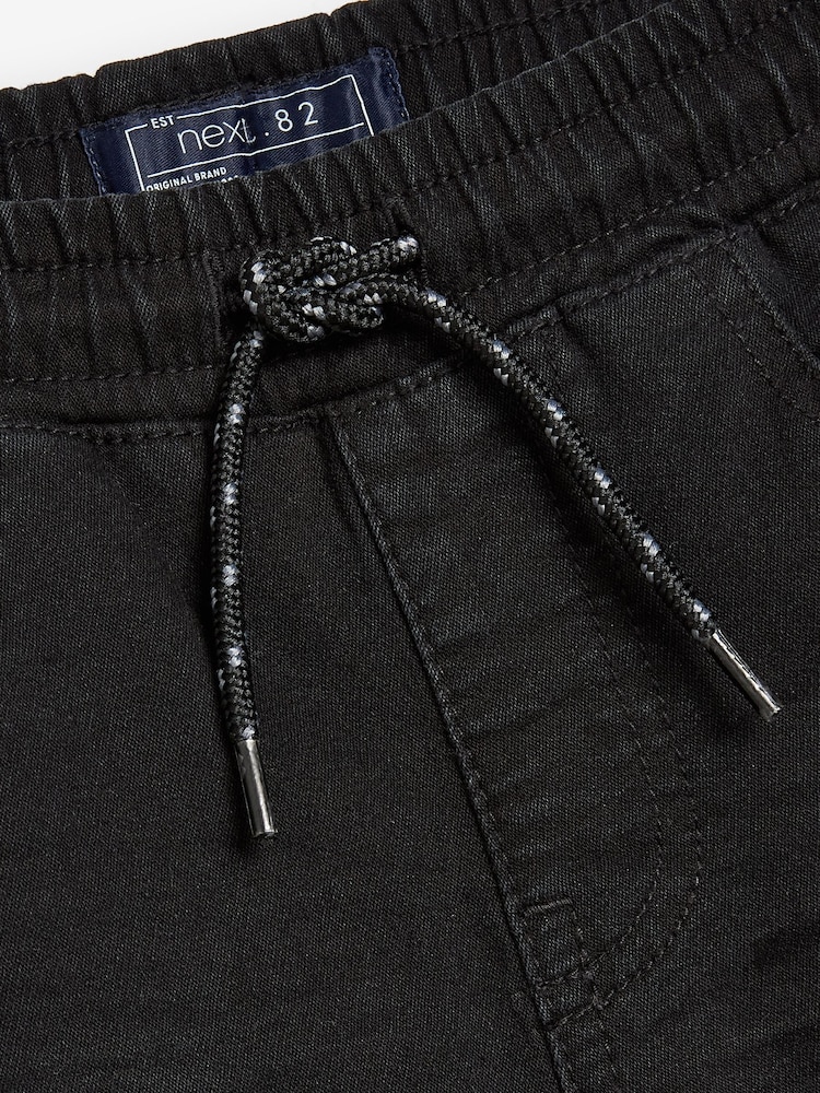 Black Skinny Fit Stretch Elasticated Waist Jeans (3-16yrs) - Image 3 of 3