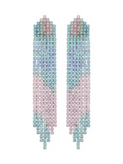 Mood Silver Tone Tonal Mix Diamante Shower Drop Earrings - Image 3 of 4