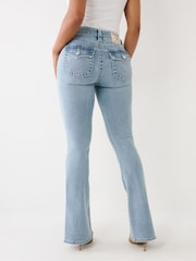 رمادي - جينز Becca بقصة Bootcut بارتفاع متوسط من True Religion - صورة 2 من 6