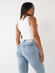 رمادي - جينز Becca بقصة Bootcut بارتفاع متوسط من True Religion - صورة 5 من 6