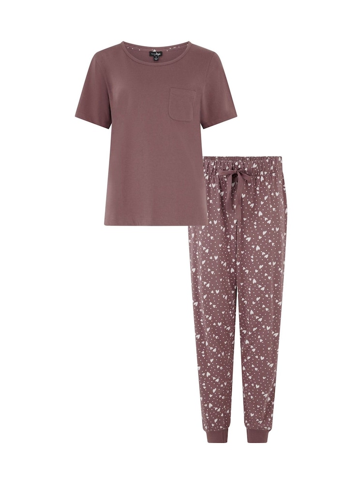 Pour Moi Brown Cotton Jersey Short Sleeve Pyjamas Set - Image 4 of 4 Pour Moi Brown Cotton Jersey Short Sleeve Pyjamas Set - Image 4 of 4