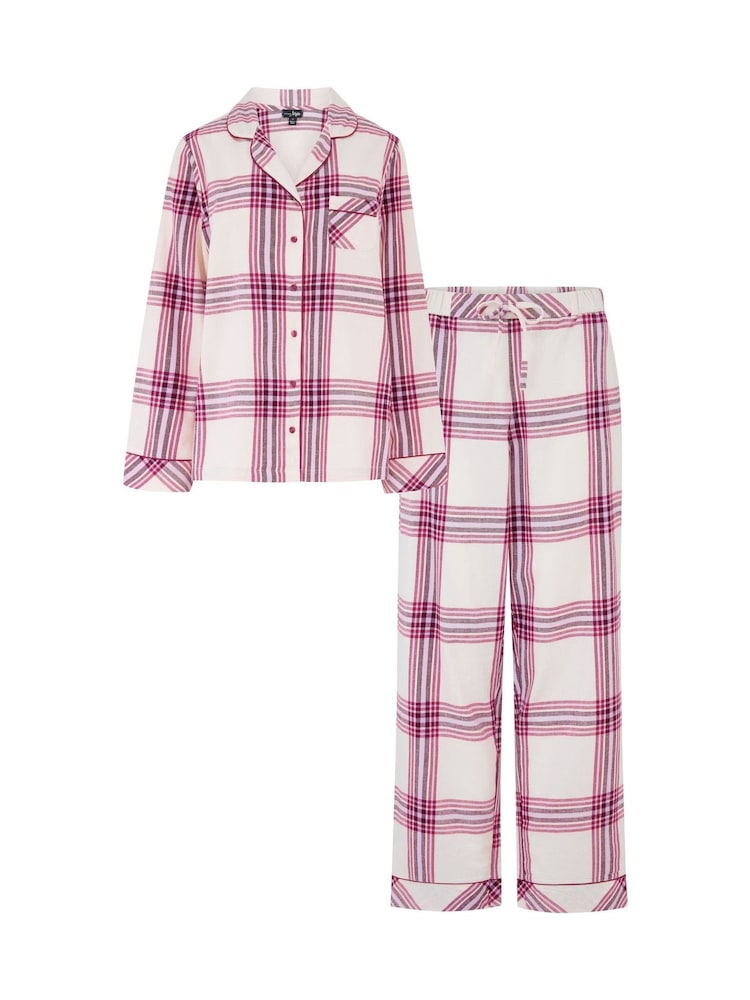 Pour Moi Pink Cosy Check Brushed Cotton Pyjamas Gift Set - Image 4 of 4 Pour Moi Pink Cosy Check Brushed Cotton Pyjamas Gift Set - Image 4 of 4