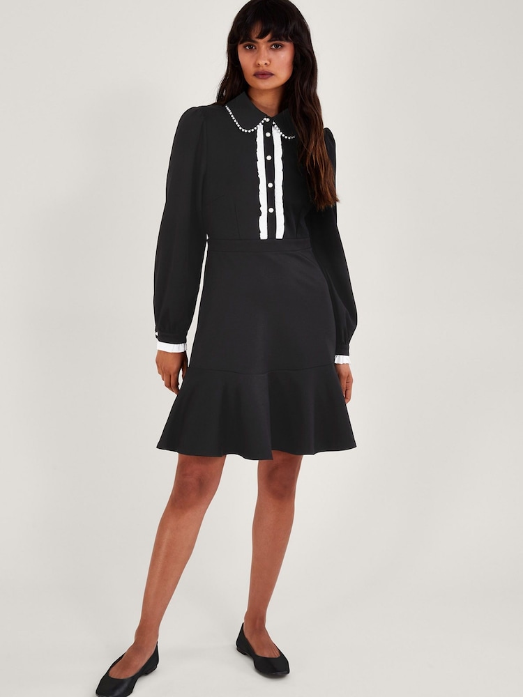 Monsoon Black Ponte Paloma Dress - Image 1 of 5