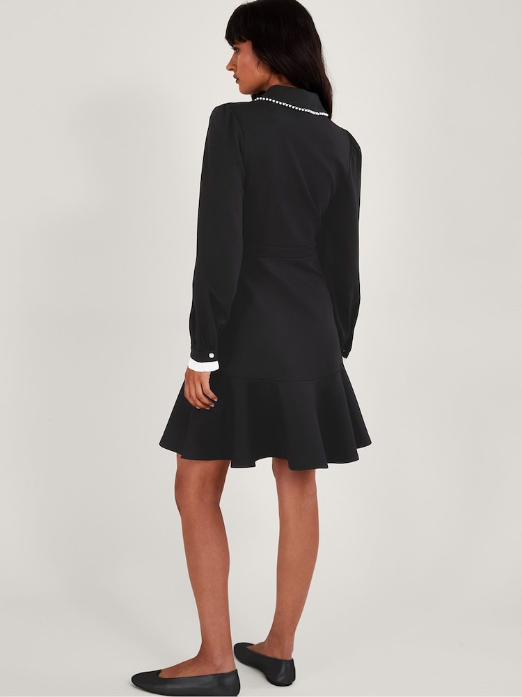 Monsoon Black Ponte Paloma Dress - Image 2 of 5