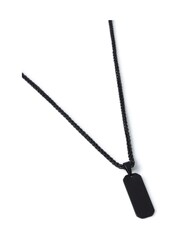 Long Tag Pendant Black Necklace - Image 2 of 2
