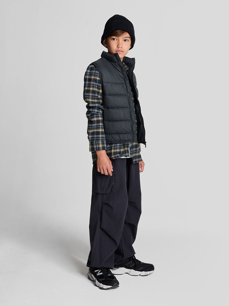 Lyle & Scott Black Boys Padded Gilet - Image 2 of 6