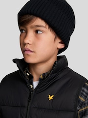 Lyle & Scott Black Boys Padded Gilet - Image 4 of 6