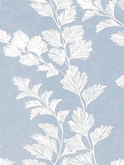 Laura Ashley Pale Blue Garden Bewley Indoor Rattan Chair with Gosford Cranberry Cushions - Image 2 of 2