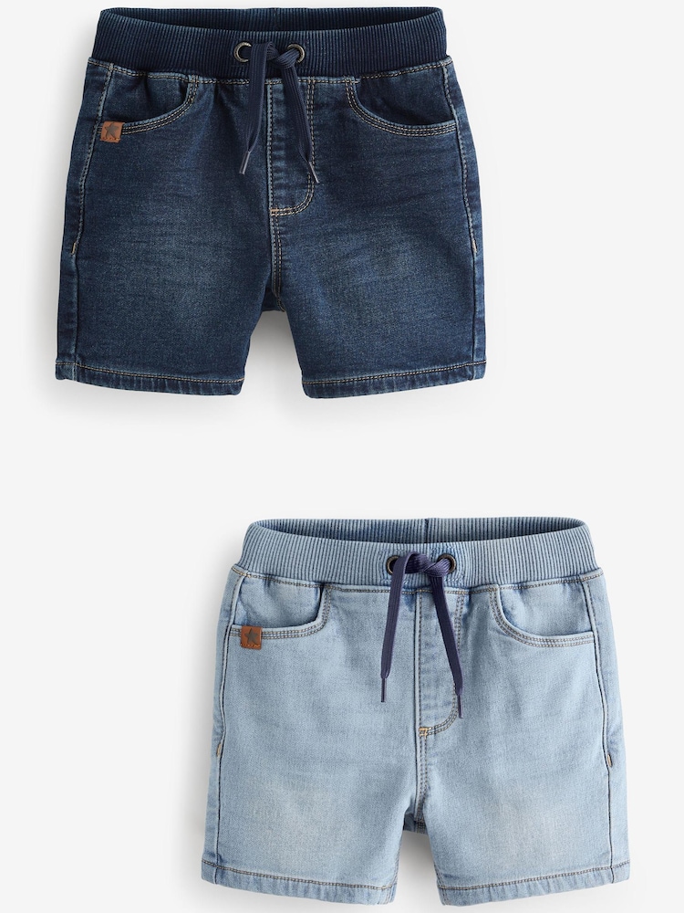 Beljeno/temno pranje - Jersey denim Pull On Shorts 2 komplet (3m-7let) - Slika 1 iz 5