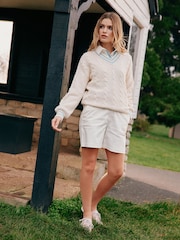 Joules Cream Chino Shorts - Image 5 of 6
