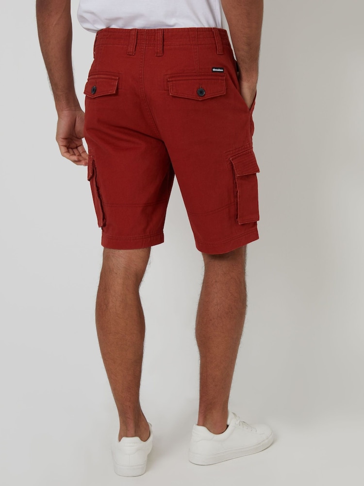Threadbare Orange Cargo Shorts - Image 2 of 4 Threadbare Orange Cargo Shorts - Image 2 of 4