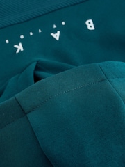 Baker by Ted Baker Teal Blue Oversized Textured Hoodie - Image 11 of 11