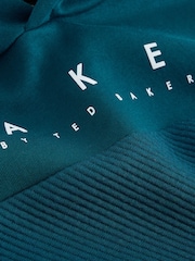 Baker by Ted Baker Teal Blue Oversized Textured Hoodie - Image 7 of 11