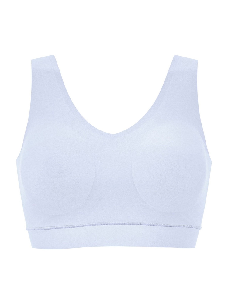 Chantelle Powder Blue Soft Stretch Seamless V-Neck Padded Bra - Image 4 of 4 Chantelle Powder Blue Soft Stretch Seamless V-Neck Padded Bra - Image 4 of 4