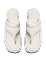 Clarks White Leather Alda Walk Sandals - Image 5 of 6