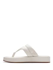 Clarks White Leather Alda Walk Sandals - Image 6 of 6