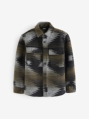 Black Patterned Overshirt (3-16yrs) - Image 1 of 3