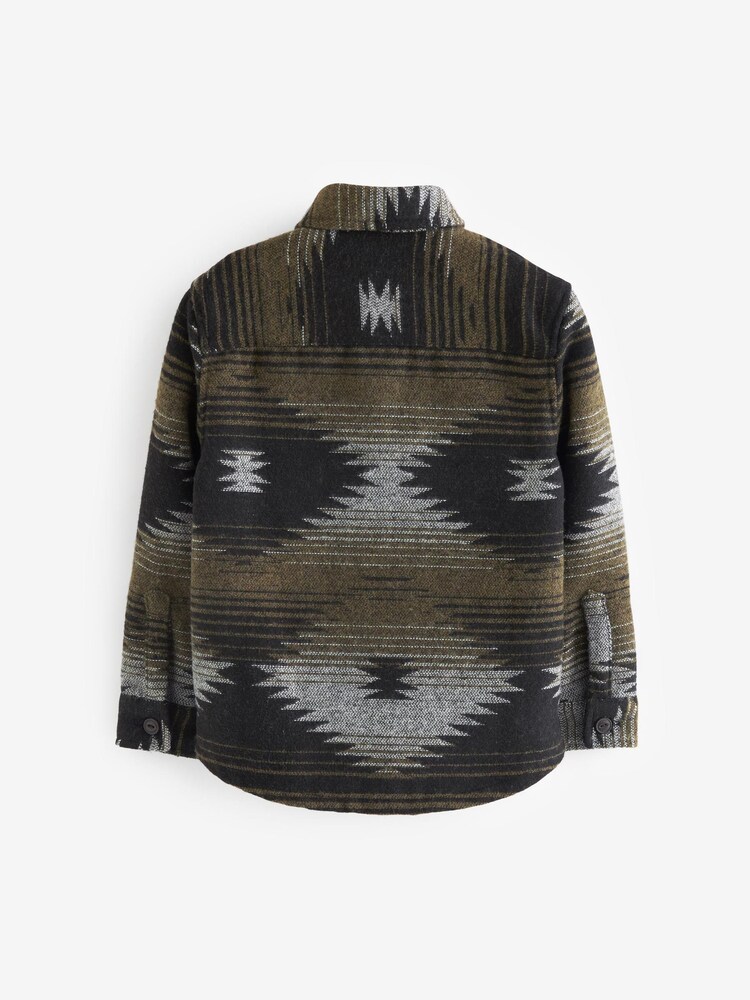 Black Patterned Overshirt (3-16yrs) - Image 2 of 3