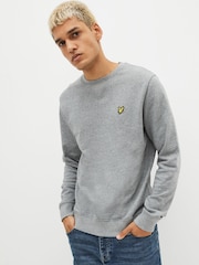 Lyle & Scott Grey Crew Neck Cotton Sweatshirt - Image 1 of 6
