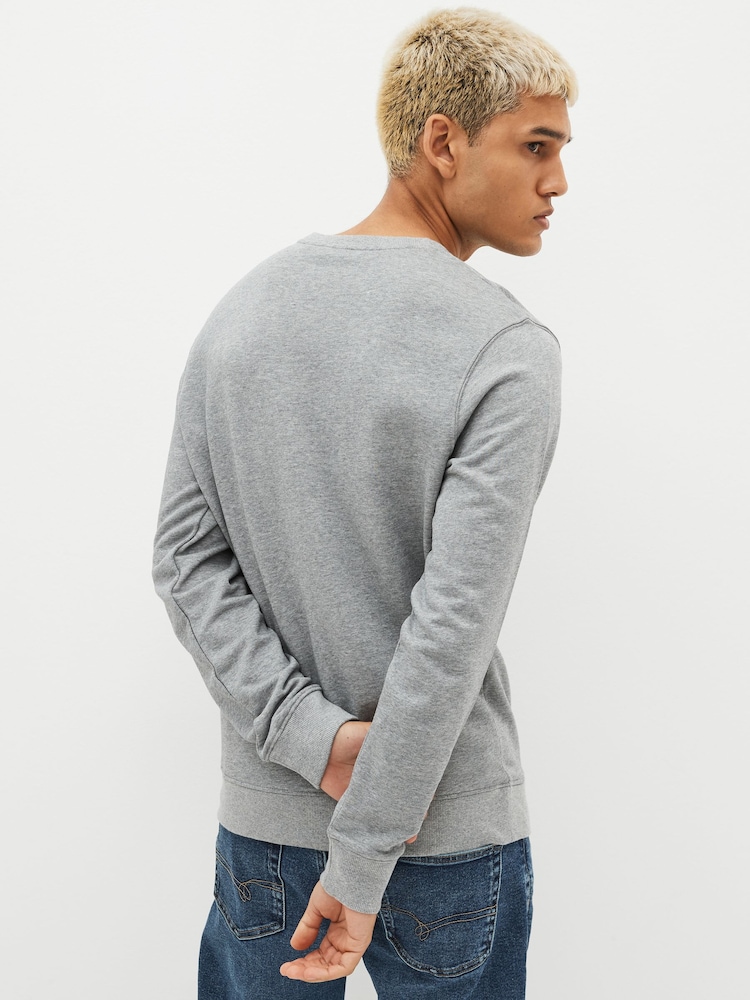 Lyle & Scott Grey Crew Neck Cotton Sweatshirt - Image 2 of 6