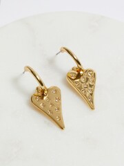 Mood Gold Tone Coloured Crystal Meaningful Charm Huggie Hoop Earrings 2 Pack - Image 2 of 4