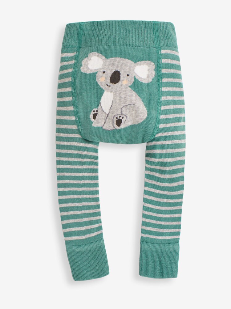 Jojo Maman Bébé Blue Koala Stripe Knitted Leggings - Image 1 of 2