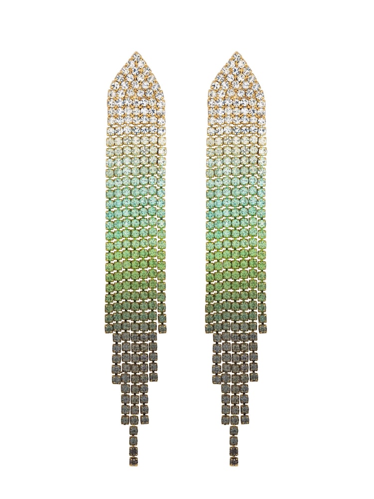 Mood Gold Tone Ombre Diamante Shower Drop Earrings - Image 2 of 3