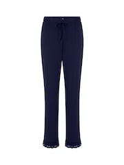Pour Moi Blue Trouser Sofa Loves Lace Soft Jersey Pyjama Bottoms - Image 3 of 4