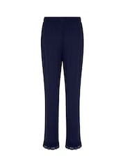 Pour Moi Blue Trouser Sofa Loves Lace Soft Jersey Pyjama Bottoms - Image 4 of 4