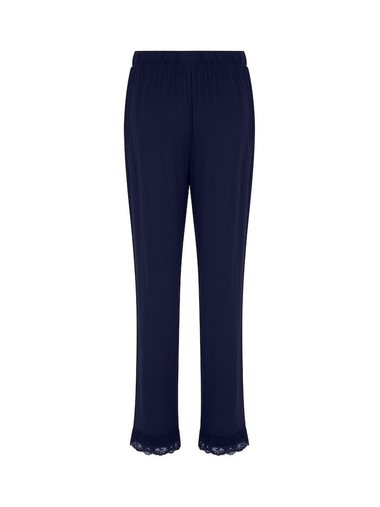 Pour Moi Blue Trouser Sofa Loves Lace Soft Jersey Pyjama Bottoms - Image 4 of 4 Pour Moi Blue Trouser Sofa Loves Lace Soft Jersey Pyjama Bottoms - Image 4 of 4