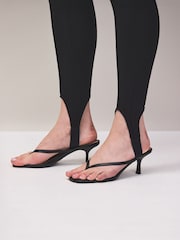 Ro&Zo Black Petite Ponte Stirrup Leggings - Image 4 of 7