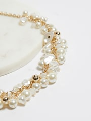 Mood Gold Pearl And Polished Shaker Necklace - Image 5 of 5