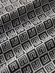 Monochrome Geo High Neck Long Sleeve Mini Dress - Image 3 of 5